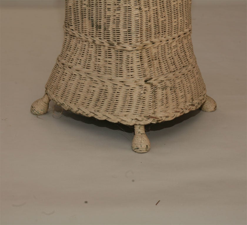 American Wicker Floor Lamp/Fernery For Sale